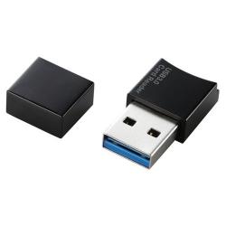 【新品/取寄品/代引不可】メモリリーダライタ/microSD専用/USB3.0/ストラップ付/ブラック MR3-C008BK