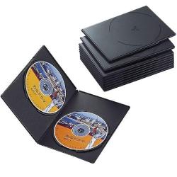 【新品/取寄品/代引不可】スリムDVDトールケース(2枚/ブラック/10個) CCD-DVDS06BK