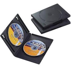 【新品/取寄品/代引不可】DVDトールケース(2枚/ブラック/3個) CCD-DVD04BK