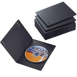 【新品/取寄品/代引不可】スリムDVDトールケース(1枚/ブラック/10個) CCD-DVDS03BK