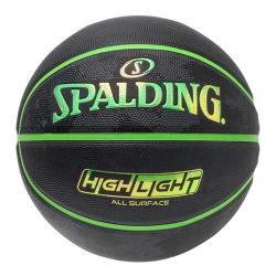 バスケットボール ハイライト グリーン ラバー 5号 85-152J SPALDING スポルディング