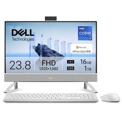 Dell 24 AD67-FNWHB パールホワイト 23.8インチ Core i7 16GB メモリ 1TB SSD Office H&B2024 Win11 Home デル 一体型デスクトップパソコン