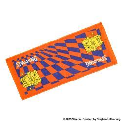 プリントタオル スポンジ・ボブ チェッカーフラッグ オレンジ×ディープシー SAT211330 SPALDING スポルディング