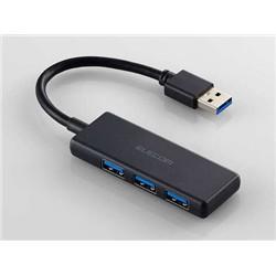 ELECOM エレコム U3H-H030XBK ブラック USB-Aハブ (Mac/Windows11対応) バスパワー /3ポート /USB 3.2 Gen1対応