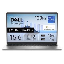 Dell 15 DC15250 ND85-FWHBS プラチナシルバー 15.6インチ Core i7 16GB メモリ 1TB SSD OfficeH&B2024 Win11Home ノートパソコン